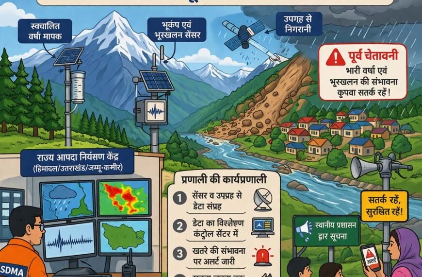 हिमालयी राज्यों में पूर्व चेतावनी प्रणाली विकसित