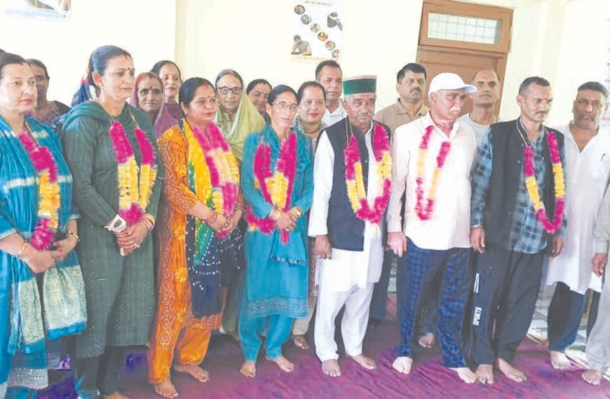 ग्राम पंचायत संघोई में नव निर्वाचित पंचायत सदस्यों ने ली पद एवं गोपनीयता की शपथ