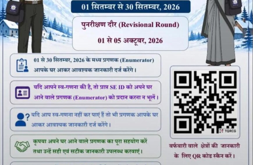 हिमाचल प्रदेश के बर्फबारी वाले क्षेत्रों में जनगणना के दूसरे चरण का शुभारंभ